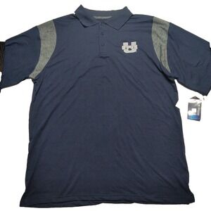 Utah State University Aggies Men Tall‎ 1XT Blue Colosseum Polo Shirt NEW